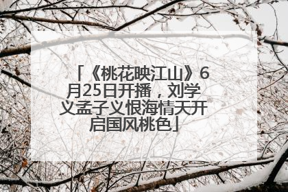 《桃花映江山》6月25日开播，刘学义孟子义恨海情天开启国风桃色