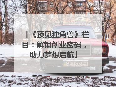 《预见独角兽》栏目：解锁创业密码，助力梦想启航