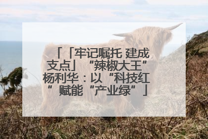 「牢记嘱托 建成支点」“辣椒大王”杨利华：以“科技红”赋能“产业绿”