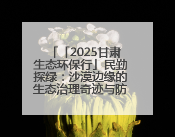 「2025甘肃生态环保行」民勤探绿：沙漠边缘的生态治理奇迹与防沙治沙密码