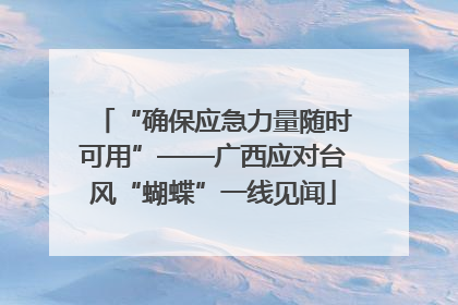 “确保应急力量随时可用”——广西应对台风“蝴蝶”一线见闻