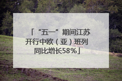 “五一”期间江苏开行中欧（亚）班列同比增长58％