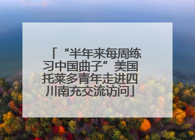“半年来每周练习中国曲子”美国托莱多青年走进四川南充交流访问