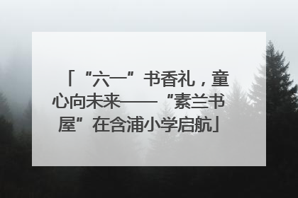 “六一”书香礼，童心向未来——“素兰书屋”在含浦小学启航
