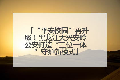 “平安校园”再升级！黑龙江大兴安岭公安打造“三位一体”守护新模式