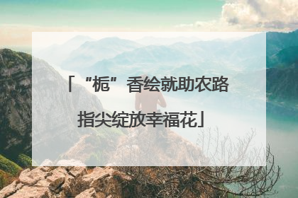 “栀”香绘就助农路 指尖绽放幸福花