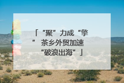 “聚”力成“擎” 茶乡外贸加速“破浪出海”