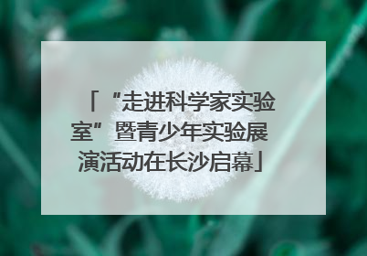 “走进科学家实验室”暨青少年实验展演活动在长沙启幕
