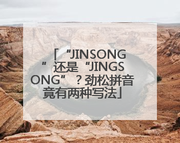 “JINSONG”还是“JINGSONG”？劲松拼音竟有两种写法