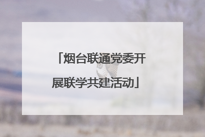 烟台联通党委开展联学共建活动