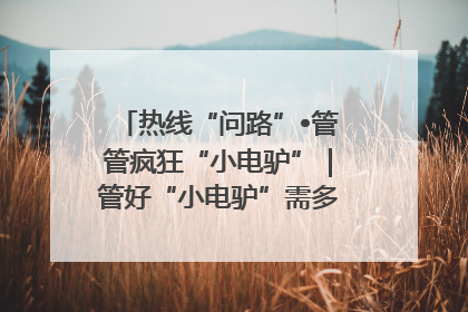 热线“问路”•管管疯狂“小电驴”｜管好“小电驴”需多部门形成合力
