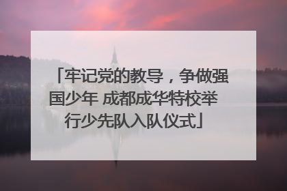 牢记党的教导，争做强国少年 成都成华特校举行少先队入队仪式