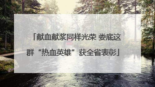 献血献浆同样光荣 娄底这群“热血英雄”获全省表彰