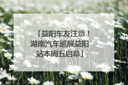 益阳车友注意！湖南汽车巡展益阳站本周五启幕