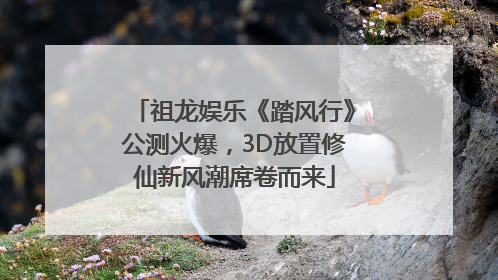祖龙娱乐《踏风行》公测火爆，3D放置修仙新风潮席卷而来