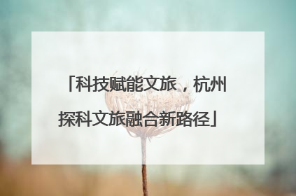 科技赋能文旅，杭州探科文旅融合新路径