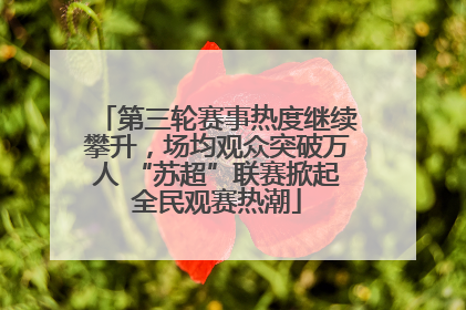 第三轮赛事热度继续攀升，场均观众突破万人 “苏超”联赛掀起全民观赛热潮