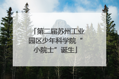 第二届苏州工业园区少年科学院“小院士”诞生