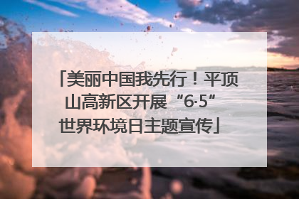 美丽中国我先行！平顶山高新区开展“6·5”世界环境日主题宣传