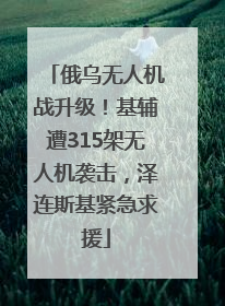 俄乌无人机战升级！基辅遭315架无人机袭击，泽连斯基紧急求援
