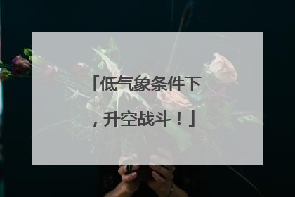 低气象条件下，升空战斗！