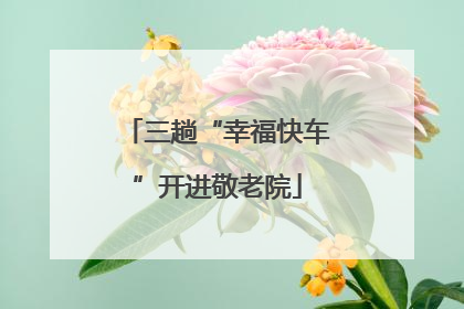 三趟“幸福快车”开进敬老院