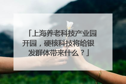 上海养老科技产业园开园，硬核科技将给银发群体带来什么？