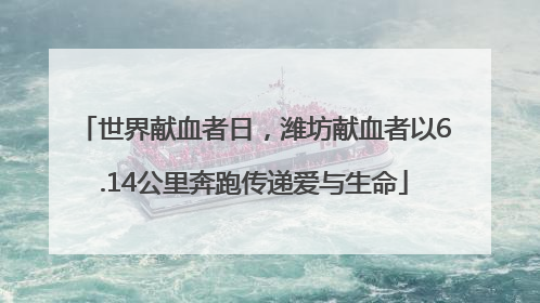 世界献血者日，潍坊献血者以6.14公里奔跑传递爱与生命