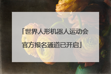 世界人形机器人运动会官方报名通道已开启