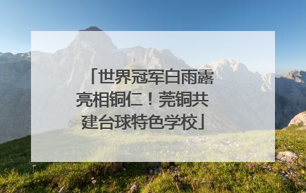 世界冠军白雨露亮相铜仁！莞铜共建台球特色学校