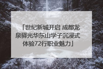世纪新城开启 成都龙泉驿光华东山学子沉浸式体验72行职业魅力