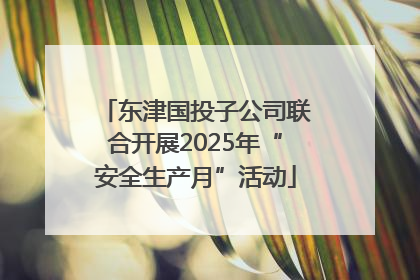 东津国投子公司联合开展2025年“安全生产月”活动