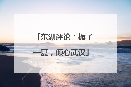 东湖评论：栀子一夏，倾心武汉
