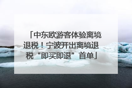 中东欧游客体验离境退税！宁波开出离境退税“即买即退”首单