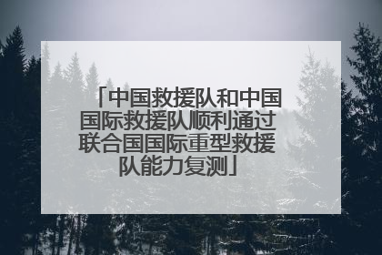 中国救援队和中国国际救援队顺利通过联合国国际重型救援队能力复测