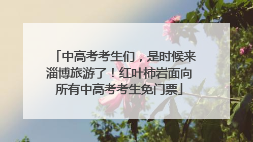 中高考考生们，是时候来淄博旅游了！红叶柿岩面向所有中高考考生免门票