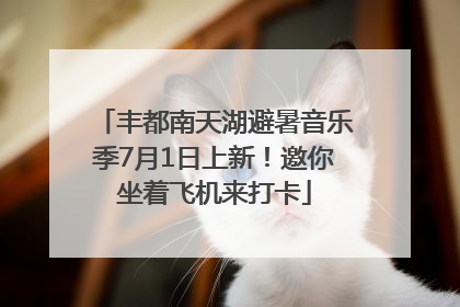 丰都南天湖避暑音乐季7月1日上新！邀你坐着飞机来打卡