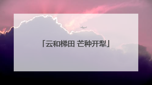 云和梯田 芒种开犁
