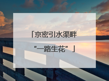 京密引水渠畔“一路生花”