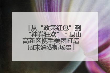 从“政策红包”到“神券狂欢”：昆山高新区携手美团打造周末消费新场景