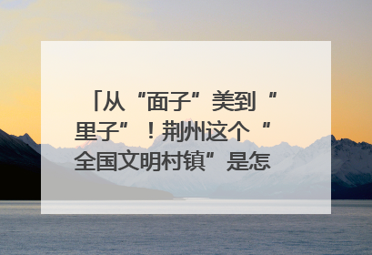 从“面子”美到“里子”！荆州这个“全国文明村镇”是怎样炼成的？
