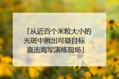 从近百个米粒大小的光斑中揪出可疑目标 直击海军演练现场