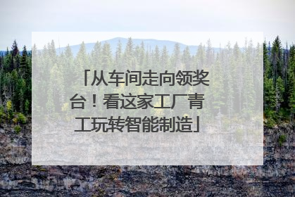 从车间走向领奖台！看这家工厂青工玩转智能制造