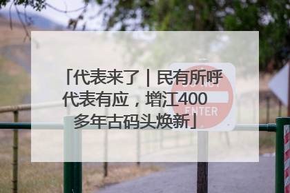 代表来了｜民有所呼代表有应，增江400多年古码头焕新