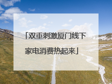 双重刺激厦门线下家电消费热起来