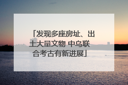 发现多座房址、出土大量文物 中乌联合考古有新进展