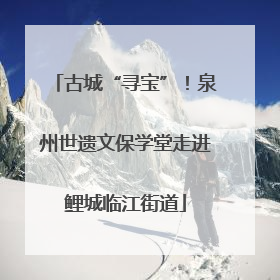 古城“寻宝”！泉州世遗文保学堂走进鲤城临江街道