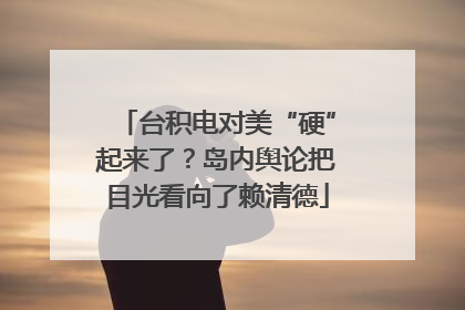 台积电对美“硬”起来了？岛内舆论把目光看向了赖清德
