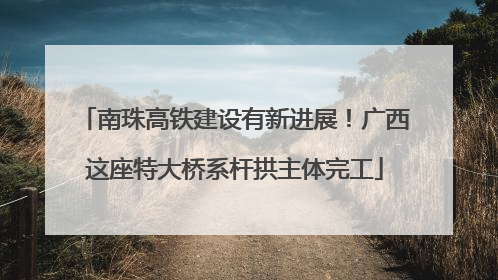 南珠高铁建设有新进展！广西这座特大桥系杆拱主体完工