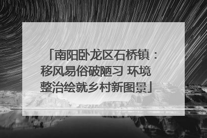 南阳卧龙区石桥镇：移风易俗破陋习 环境整治绘就乡村新图景